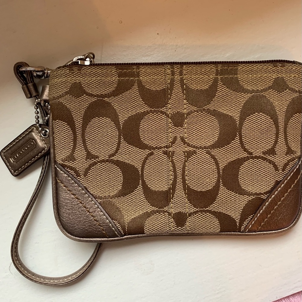 COACH Monogram Wristlet